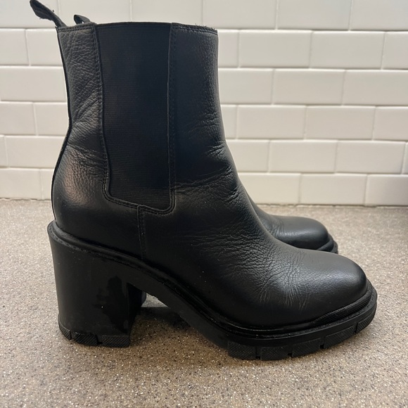 Marc Fisher Vanlisa Womens Leather Round Toe Boots - Picture 3 of 5